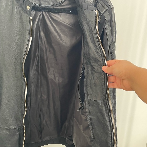 RUDSAK Black Leather & Nylon Jacket - Picture 12 of 13